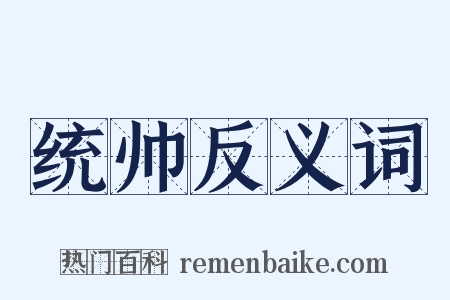 统帅反义词是什么意思的图片